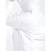 Белая куртка-пуховик с капюшоном 4