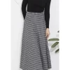 Houndstooth Pattern Long Skirt 4