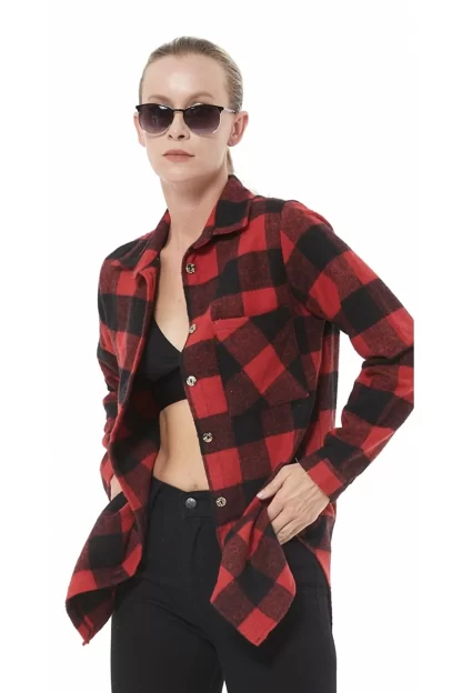 Red Black Checkered Lumberjack Shirt