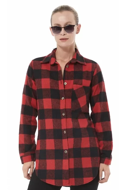 Red Black Checkered Lumberjack Shirt 5
