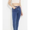 Blue Slim Fit Women's Trousers