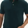 Мужская футболка черного цвета с воротником поло 3
