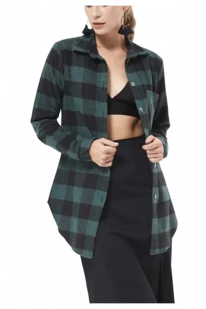 Black Checkered Green Lumberjack Shirt 3