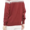 Полуводолазка с рисунком бордовый женский свитер 4