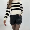 Striped knitwear crop sweater 4
